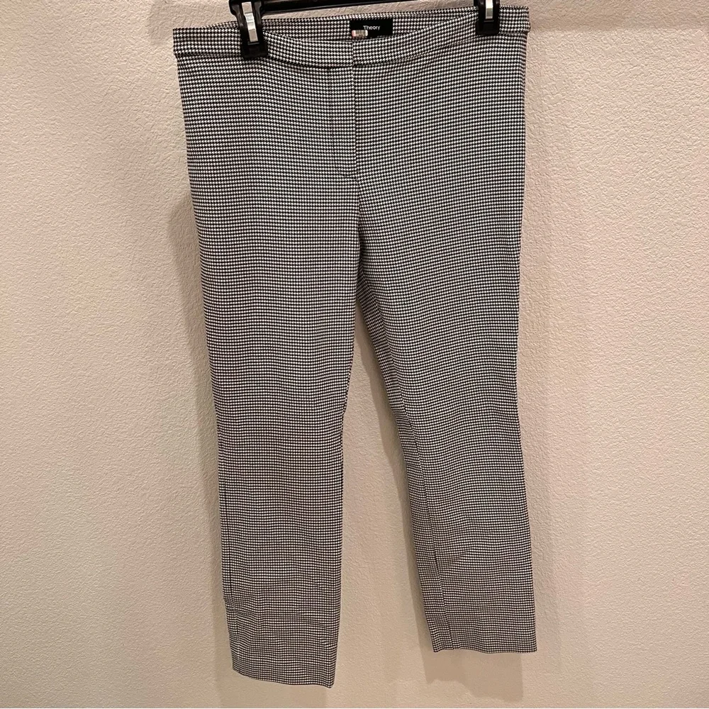 THEORY Houndstooth Classic Skinny Pants